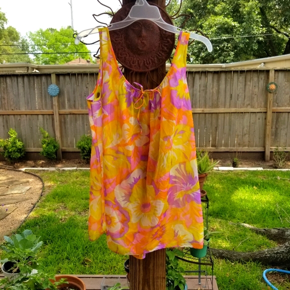 Vintage mod nylon nightie set L